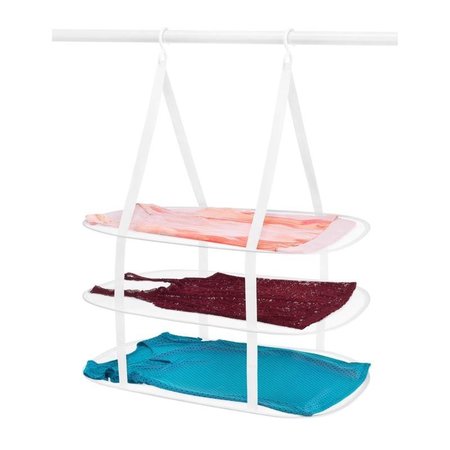 WHITMOR 33 in. H X 27.25 in. W X 19.25 in. D Steel Hanging Collapsible Clothes Drying Rack 6506-9367-WHT